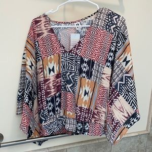 Evereve NWT printed top, size sm.
